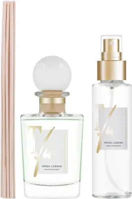 Teatro Fragranze Uniche Zestaw (diff/100 мл + spray/100 мл) * - Набор для ароматизации дома Teatro Fragranze Verde Lorena диффузор и освежитель для тканей с цитрусами и мятой 100+100 мл уценка