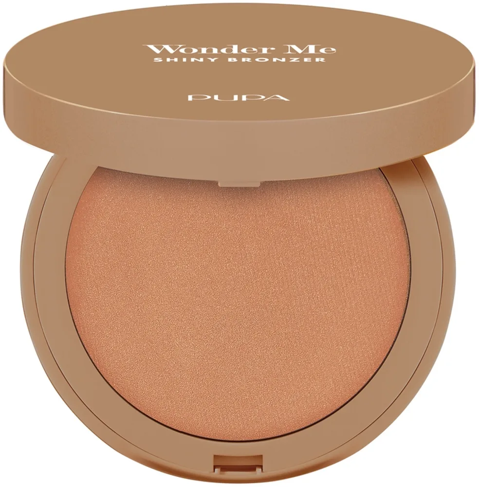 Бронзер для лица Pupa Wonder Me Shiny Bronzer с эффектом загара, устойчивый к влаге, 7,5 г, оттенок 01