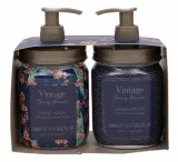 Набор Technic Cosmetics Vintage Cherry Blossom жидкое мыло для рук 360 мл и бальзам для рук 360 мл — фото 1