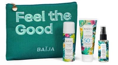 Набор для тела Baija Moana пенка для душа солнцезащитный флюид SPF50+ и мерцающий спрей 50+50+30 мл
