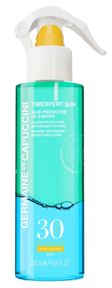 Двухфазный солнцезащитный спрей-лосьон для тела Germaine de Capuccini Timexpert Sun Blue SPF 30, 200 мл