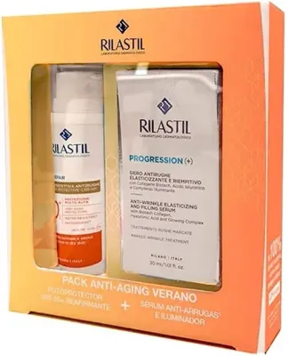 Набор Rilastil сыворотка для лица 30 мл и солнцезащитный крем SPF 50 50 мл для зрелой кожи