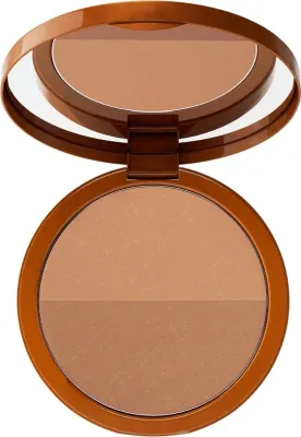 Бронзирующая пудра для лица Germaine de Capuccini Timexpert Sun All Year Bronze Powder SPF 15 компактная, два оттенка с золотистыми пигментами, 18 г