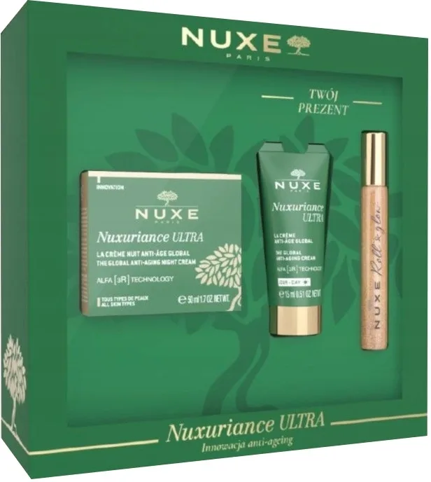 Набор для лица Nuxe Nuxuriance Ultra ночной и дневной крем и сухое масло с маслом ши и скваланом для зрелой кожи 50+15+8 мл