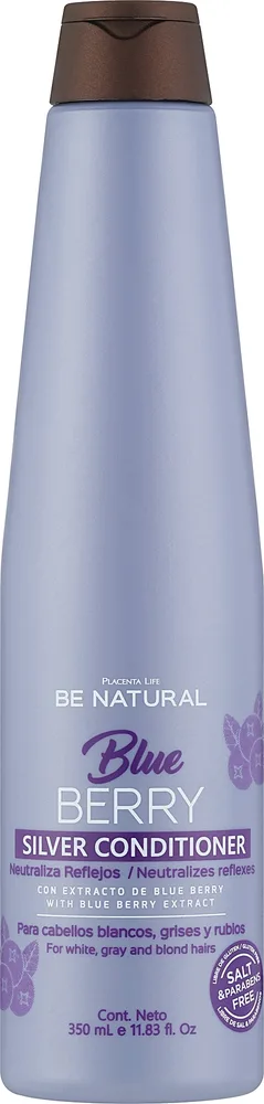 Кондиционер против жёлтых тонов для волос Placenta Life Be Natural Blueberry Silver Conditioner, 350 мл