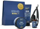 Steve?s No Bull***t Steve?s No Bull***t Old School Shaving Box * - Мужской набор для бритья Steve's Old School бальзам крем масло шаветт и лезвия с маслом овса уценка — фото 1