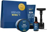 Steve?s No Bull***t Steve's No Bull***t Klasik Shaving Box (sh/oil/50 мл + sh/cr/100 мл + a/sh/balm/100 мл + razor) * - Мужской набор для бритья Steve's Klasik масло крем и бальзам после бритья с маслом овса и пантенолом уценка — фото 1