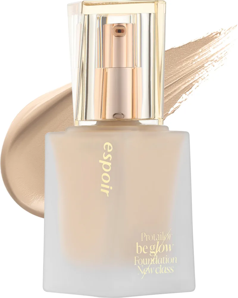 Тональный флюид Espoir Pro Tailor Be Glow Foundation New Class сияющий SPF 27, 30 г, оттенок 21 - Ivory