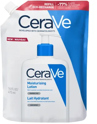 Лосьон для лица и тела CeraVe Moisturising увлажняющий сменный блок для сухой кожи 473 мл