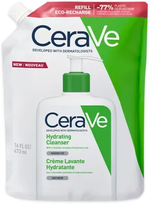 Очищающая эмульсия CeraVe Hydrating Cleanser с керамидами для сухой кожи, 473 мл