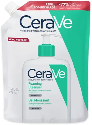 Интенсивный очищающий гель CeraVe Foaming Cleanser с ниацинамидом и керамидами, 473 мл
