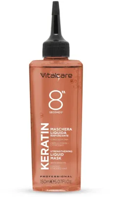 Vitalcare Professional Vitalcare Professional Keratin Strengthening Liquid Mask - Жидкая маска для волос Vitalcare Keratin с кератином, мгновенное укрепление, блеск, 150 мл