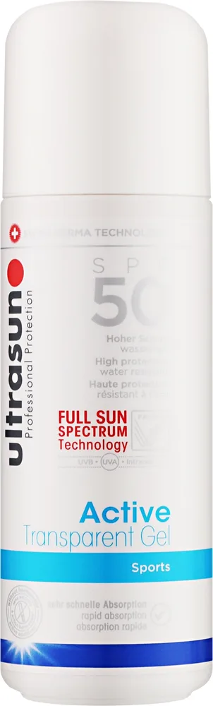Гель солнцезащитный прозрачный Ultrasun Active SPF50 150 мл