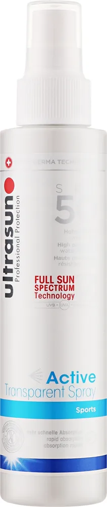 Спрей солнцезащитный прозрачный Ultrasun Active SPF50 150 мл