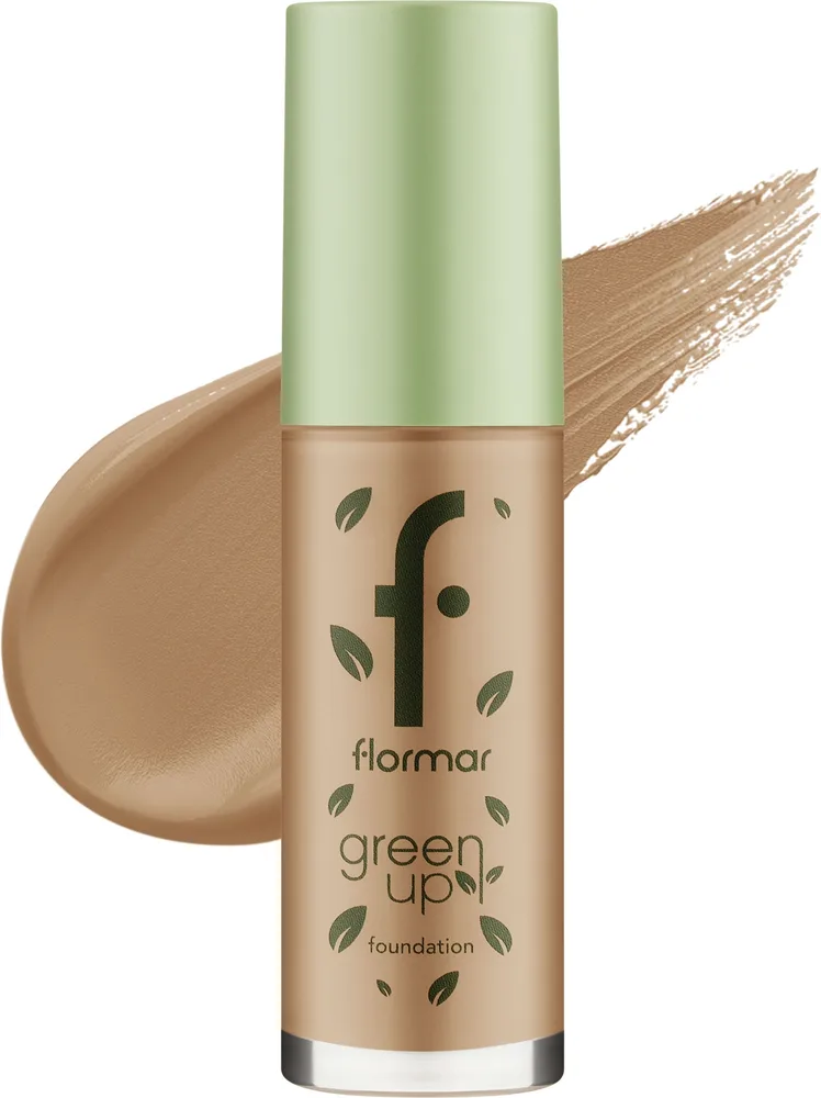 Тональная основа Flormar Green Up Foundation матирующая, 30 мл, оттенок 060 - Sand