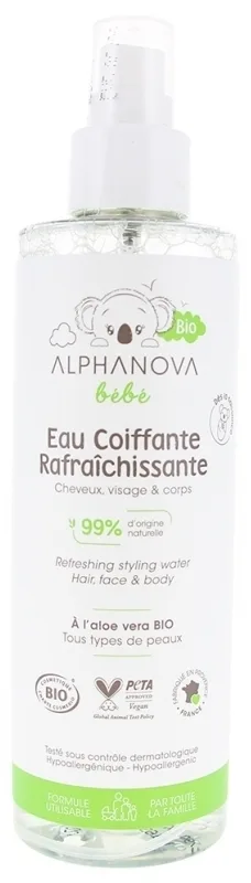 Спрей для волос Alphanova Bebe Refreshing Styling Water детский, для укладки и освежения, 200 мл