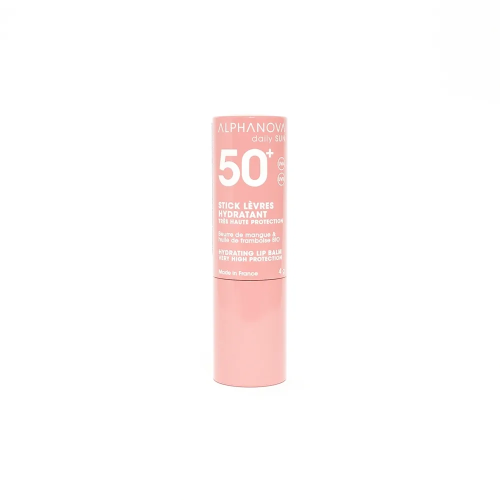 Бальзам для губ Alphanova Daily Sun Hydrating Lip Balm SPF50 солнцезащитный, увлажняющий, 4 г