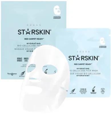 Увлажняющая биоцеллюлозная маска для лица Starskin Red Carpet Ready с аминокислотами и водорослями, 40 г