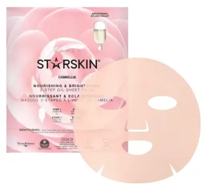 Двухэтапная питательная маска для лица Starskin Camellia Mask с маслом семян японской камелии