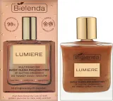 Сухое масло Bielenda Lumiere с золотистыми частицами для лица тела и волос ухаживающее — фото 2
