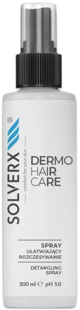Спрей для лёгкого расчёсывания волос Solverx Dermo Hair с керамидами и маслом оливы, 200 мл