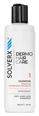Шампунь против выпадения волос Solverx Dermo Hair со сфинганином и кофеином, Шаг 1, 250 мл
