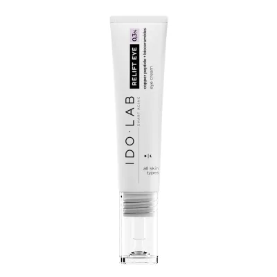 Крем для области вокруг глаз Idolab Relif Copper And Peptide с медным пептидом церамидами и бетаином для зрелой кожи 15 мл