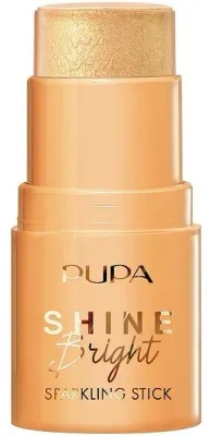 Хайлайтер для лица Pupa Shine Bright Sparkling Stick Fresh Effect в стике, с эффектом свежести, 5 мл
