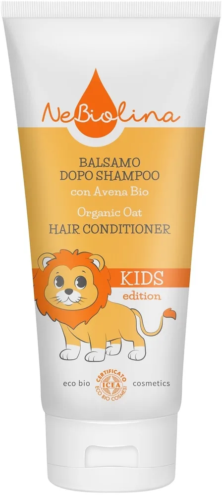 Органический кондиционер для детских волос с овсом NeBiolina Organic Oat Hair Conditioner, 200 мл