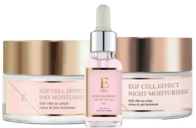 Набор ErthSkin London EGF Cell Effect дневной крем 50 мл ночной крем 50 мл и масло для лица Rose Blossom 30 мл