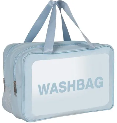 Косметичка Top Choice Washbag 99618 дорожная синяя большая два отделения 30х20х14 см