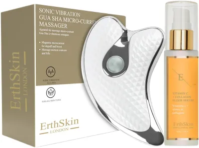 Набор для лица ErthSkin London Vitamin C сыворотка с витамином С коллагеном и микротоковый массажер 60 мл