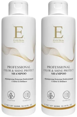Набор шампуней для волос ErthSkin London Color & Shine Protect для окрашенных волос с маслом бабассу Объем - 2 x 300 мл