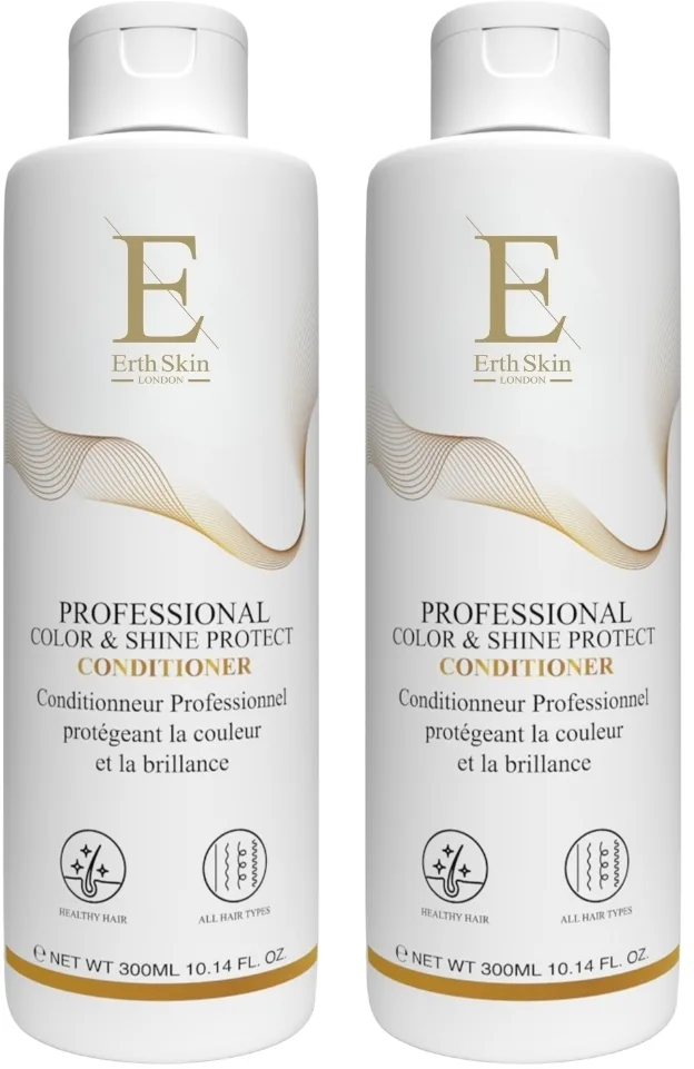 Набор кондиционеров для волос ErthSkin London Color & Shine Protect для окрашенных волос с маслом бабассу Объем - 2 x 300 мл