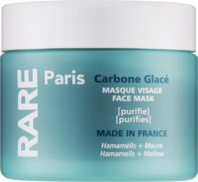 Глубоко очищающая крем-маска для лица RARE Paris Carbone Glacé с активированным углём и гамамелисом, 80 мл