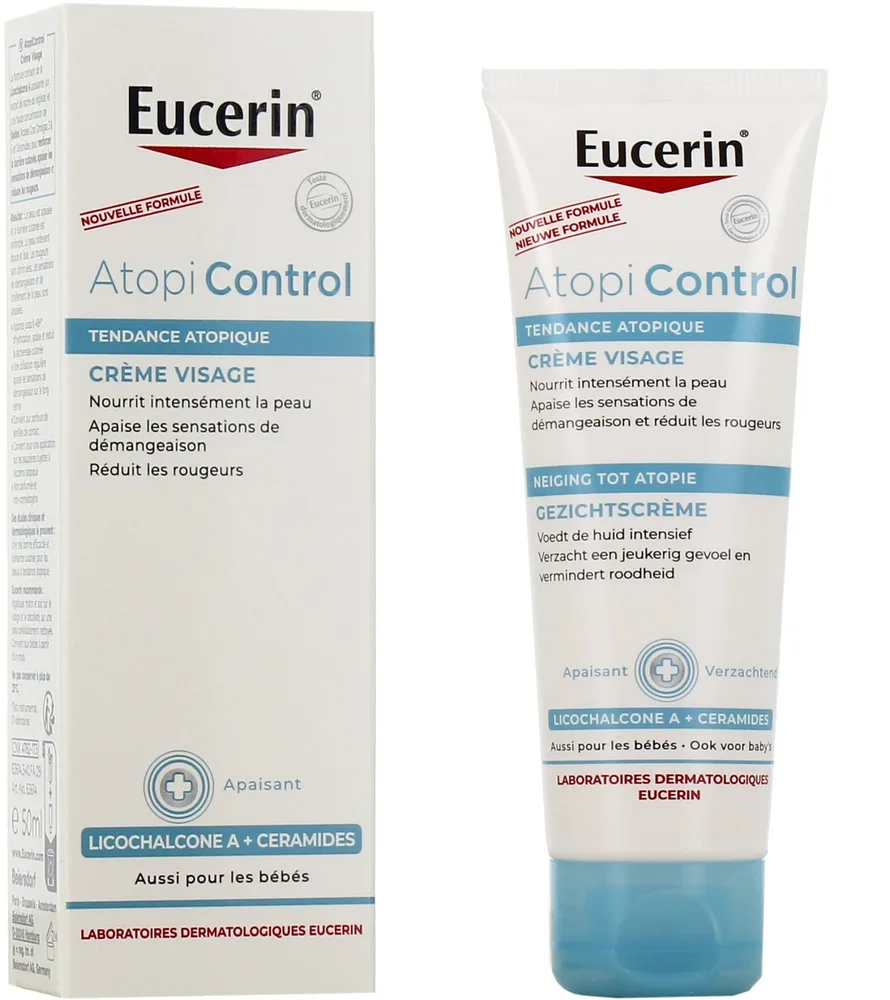 Крем для лица Eucerin AtopiControl успокаивающий для сухой кожи без отдушек 50 мл
