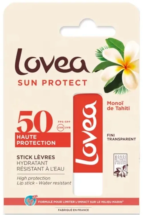 Бальзам для губ Lovea SPF50 High Protection Lip Stick солнцезащитный, водостойкий, 4 г