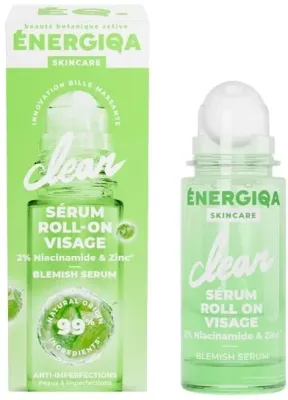Energiqa Skincare Energiqa Skincare Clear Blemish Serum Roll-On 2% Niacinamide & Zinc - Роликовая сыворотка для лица против несовершенств с ниацинамидом и цинком Energiqa Clear 30 мл