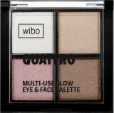 Многофункциональная палетка Wibo Quattro Multi Use Glow Eyeshadow Palette 4 оттенка — фото 1