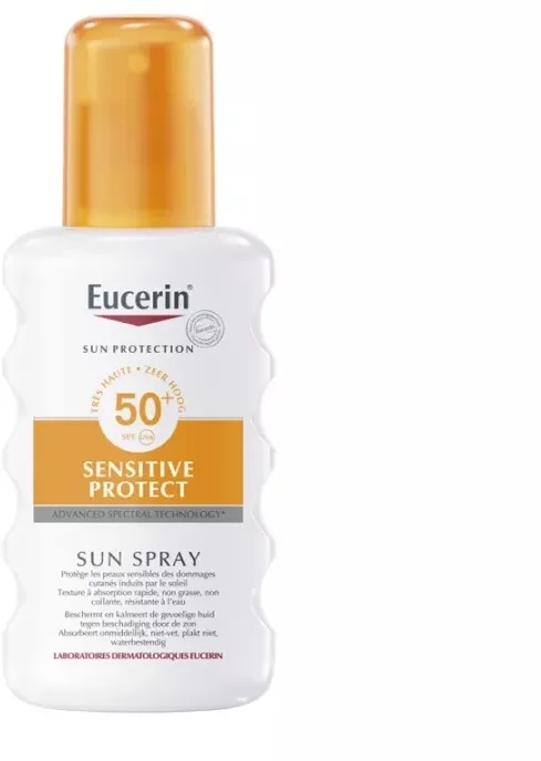 Спрей для тела Eucerin Sun Sensitive Protect SPF50+ солнцезащитный нежирный 200 мл