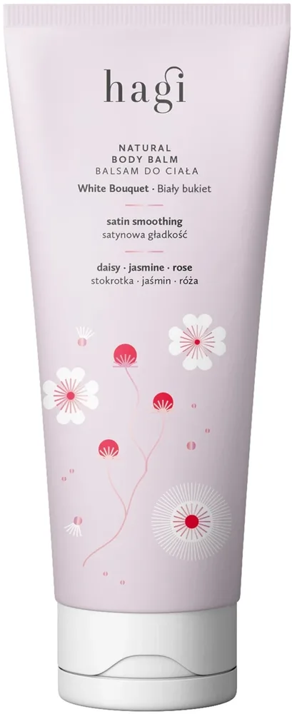 Бальзам для тела Hagi Natural Body Balm «Белый букет» с жасмином, розой и гиалуроновой кислотой, 200 мл