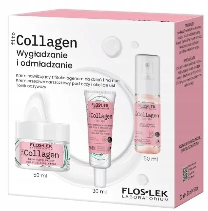 Набор для лица Floslek Pro Age крем для глаз крем и тоник с фитоколлагеном для зрелой кожи 30+50+50 мл