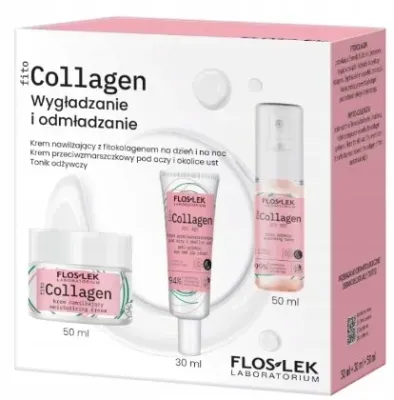 Набор для лица Floslek Pro Age крем для глаз крем и тоник с фитоколлагеном для зрелой кожи 30+50+50 мл