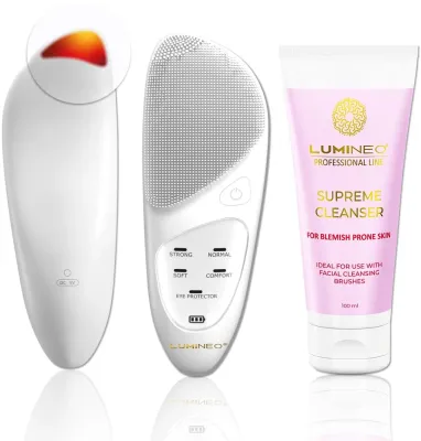Набор Lumineo Professional Line очищающий гель для проблемной кожи 100 мл и щетка для очищения и массажа лица