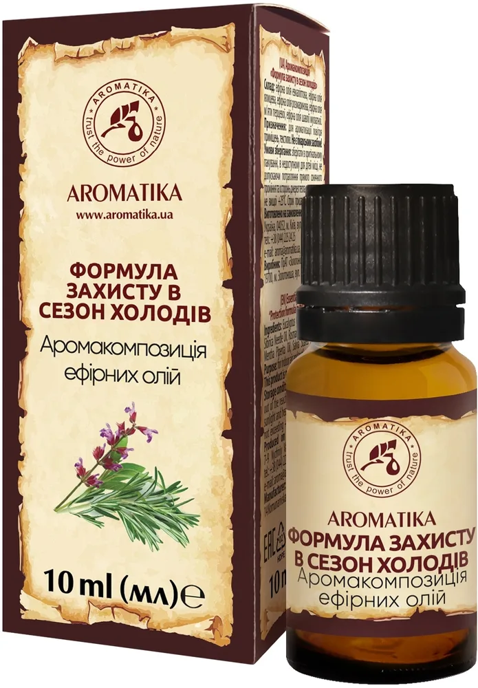 Композиция эфирных масел Aromatika Формула защиты 10 мл для холодного сезона