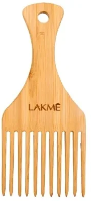 Расчёска для волос Lakme афро, бамбуковая, 18 см