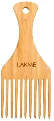 Расчёска для волос Lakme афро, бамбуковая, 18 см