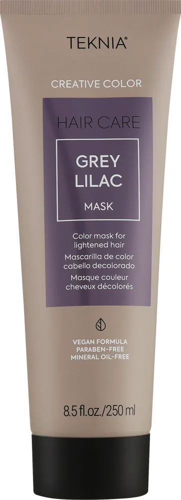 Тонирующая маска для окрашенных волос Lakme Teknia Color Stay, кератин, протеин пшеницы, пантенол, 250 мл, оттенок Grey Lilac