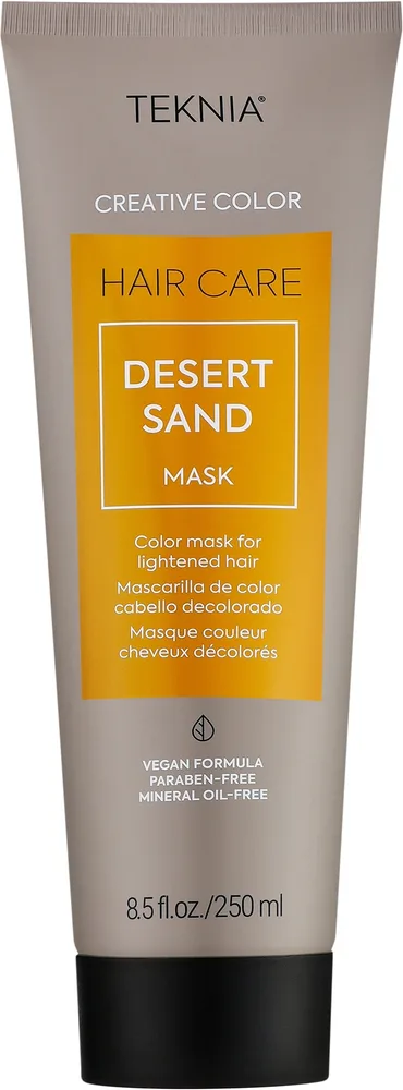 Тонирующая маска для окрашенных волос Lakme Teknia Color Stay, кератин, протеин пшеницы, пантенол, 250 мл, оттенок Desert Sand
