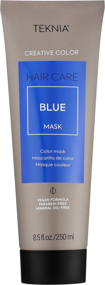 Тонирующая маска для окрашенных волос Lakme Teknia Color Stay, кератин, протеин пшеницы, пантенол, 250 мл, оттенок Blue